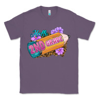 Lavender Hello 2nd Grade Classic Tee - RanaPortraitStore