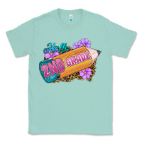Seafoam Hello 2nd Grade Classic Tee - RanaPortraitStore