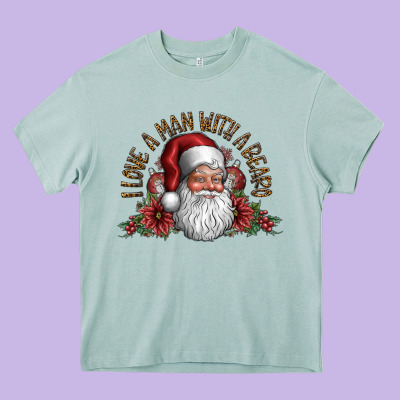 I Love A Man With A Bearo Heavy Core Tee Designed By Cowhidedigitalart