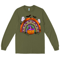 Army Green halloween rainbow Long Sleeve Tee - Zillion Design Studio