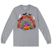 Heather Grey halloween rainbow Long Sleeve Tee - Zillion Design Studio