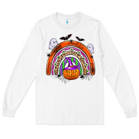 White halloween rainbow Long Sleeve Tee - Zillion Design Studio
