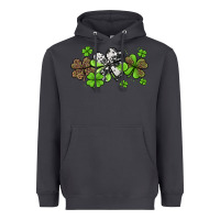 Smoke Western Cowhide Leopard Glitter Shamrocks Heavyweight Hoodie - Jasminsmagicworld