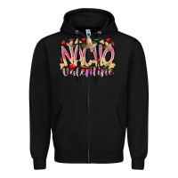 Black nacho valentine Zipper Hoodie - RacoonDesign