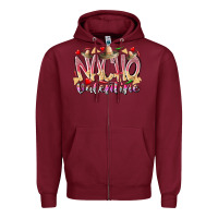 Burgundy nacho valentine Zipper Hoodie - RacoonDesign
