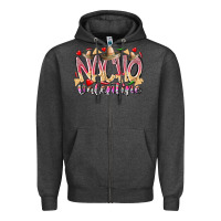 Charcoal Heather nacho valentine Zipper Hoodie - RacoonDesign