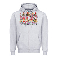 Heather Grey nacho valentine Zipper Hoodie - RacoonDesign
