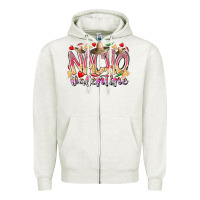 Oatmeal Heather nacho valentine Zipper Hoodie - RacoonDesign