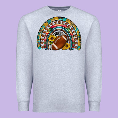 Football Rainbow Premium Sweatshirt Designed By Artiststas
