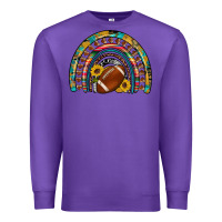 Purple football rainbow Premium Sweatshirt - Artiststas