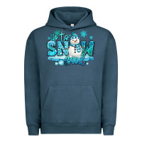 Pigment Midnight Navy up to snow good winter snowman Urban Hoodie - MaliasSmallBusiness