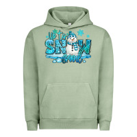 Pigment Oil Green up to snow good winter snowman Urban Hoodie - MaliasSmallBusiness