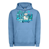Pigment Pebble Blue up to snow good winter snowman Urban Hoodie - MaliasSmallBusiness