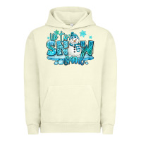 Pigment Pistachio up to snow good winter snowman Urban Hoodie - MaliasSmallBusiness