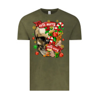 Vintage Olive sorta merry sorta scary Vintage Tee - MaliasSmallBusiness