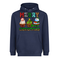 Navy merry christmas with cupcakes Heavyweight Hoodie - AdoDesignShop