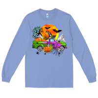 Colony Blue halloween farm truck Long Sleeve Tee - Zillion Design Studio