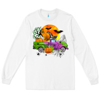 White halloween farm truck Long Sleeve Tee - Zillion Design Studio