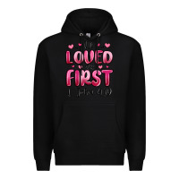 Black he loved us first 1 john 4 19 Premium Hoodie - MaliasSmallBusiness