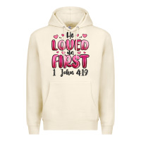 Tofu he loved us first 1 john 4 19 Premium Hoodie - MaliasSmallBusiness