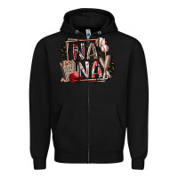 Black nana baseball Zipper Hoodie - RacoonDesign