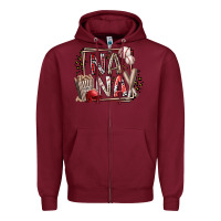 Burgundy nana baseball Zipper Hoodie - RacoonDesign