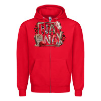 Red nana baseball Zipper Hoodie - RacoonDesign