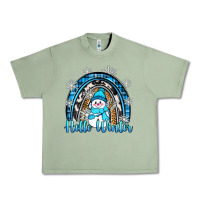 Oil Green hello winter rainbow Urban Heavy Tee - Zillion Design Studio