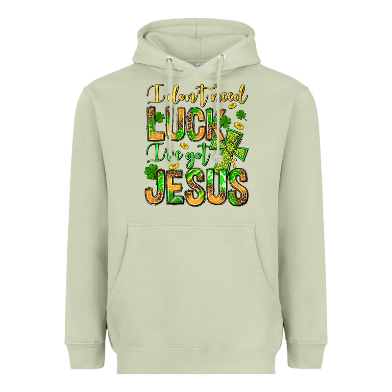 I Don't Need Luck I've Got Jesus Heavyweight Hoodie by Jasminsmagicworld | Teevron