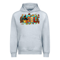 Heather Grey gobble with thanksgiving turkeys Urban Hoodie - MaliasSmallBusiness
