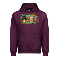 Mauve Wine gobble with thanksgiving turkeys Urban Hoodie - MaliasSmallBusiness