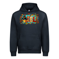Navy gobble with thanksgiving turkeys Urban Hoodie - MaliasSmallBusiness