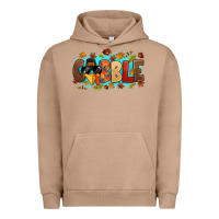 Pigment Burro gobble with thanksgiving turkeys Urban Hoodie - MaliasSmallBusiness