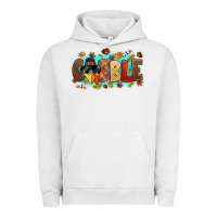 Pigment Lunar Rock gobble with thanksgiving turkeys Urban Hoodie - MaliasSmallBusiness
