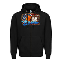 Black western american flag baseball Zipper Hoodie - HRA Design Shop