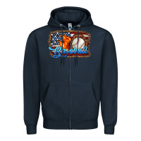 Navy western american flag baseball Zipper Hoodie - HRA Design Shop