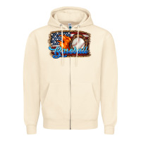 Sandshell western american flag baseball Zipper Hoodie - HRA Design Shop