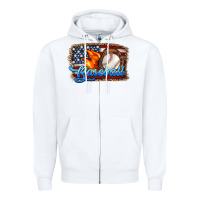 White western american flag baseball Zipper Hoodie - HRA Design Shop