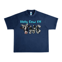 Navy holy cow i'm one Urban Heavy Tee - BarkalooDesign