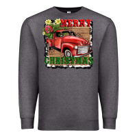 Charcoal Heather merry christmas with truck Premium Sweatshirt - AdoDesignShop