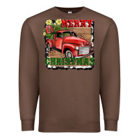 Chestnut merry christmas with truck Premium Sweatshirt - AdoDesignShop