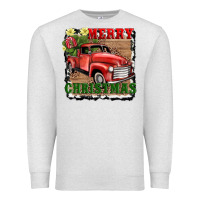 Oatmeal Heather merry christmas with truck Premium Sweatshirt - AdoDesignShop