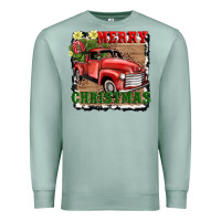 Seafoam merry christmas with truck Premium Sweatshirt - AdoDesignShop