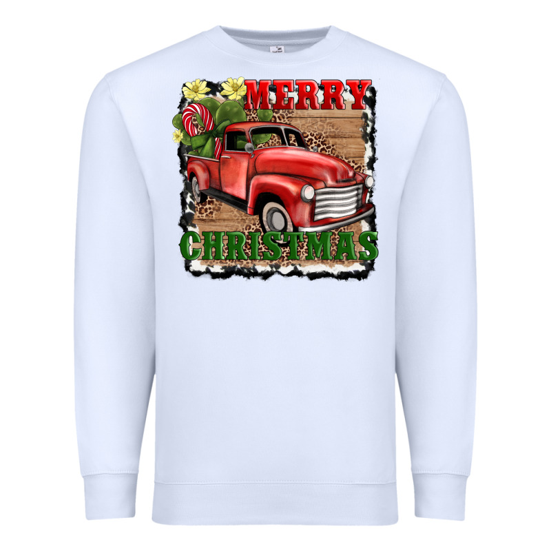 Merry Christmas With Truck Premium Sweatshirt by AdoDesignShop | Teevron