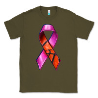 Army Green Breast Cancer Ribbon Basketball Classic Tee - texasbilliewilder