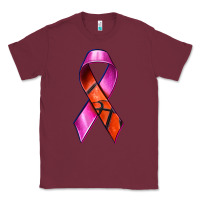 Burgundy Breast Cancer Ribbon Basketball Classic Tee - texasbilliewilder