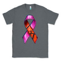 Charcoal Heather Breast Cancer Ribbon Basketball Classic Tee - texasbilliewilder
