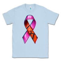 Dusty Blue Breast Cancer Ribbon Basketball Classic Tee - texasbilliewilder