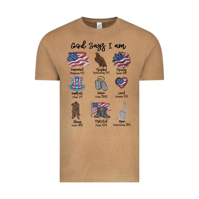 God Says I Am Vintage Tee by MaliasSmallBusiness | Teevron