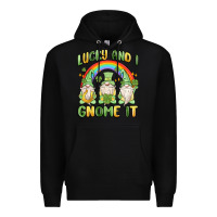 Black lucky and i gnome it Premium Hoodie - MaliasSmallBusiness